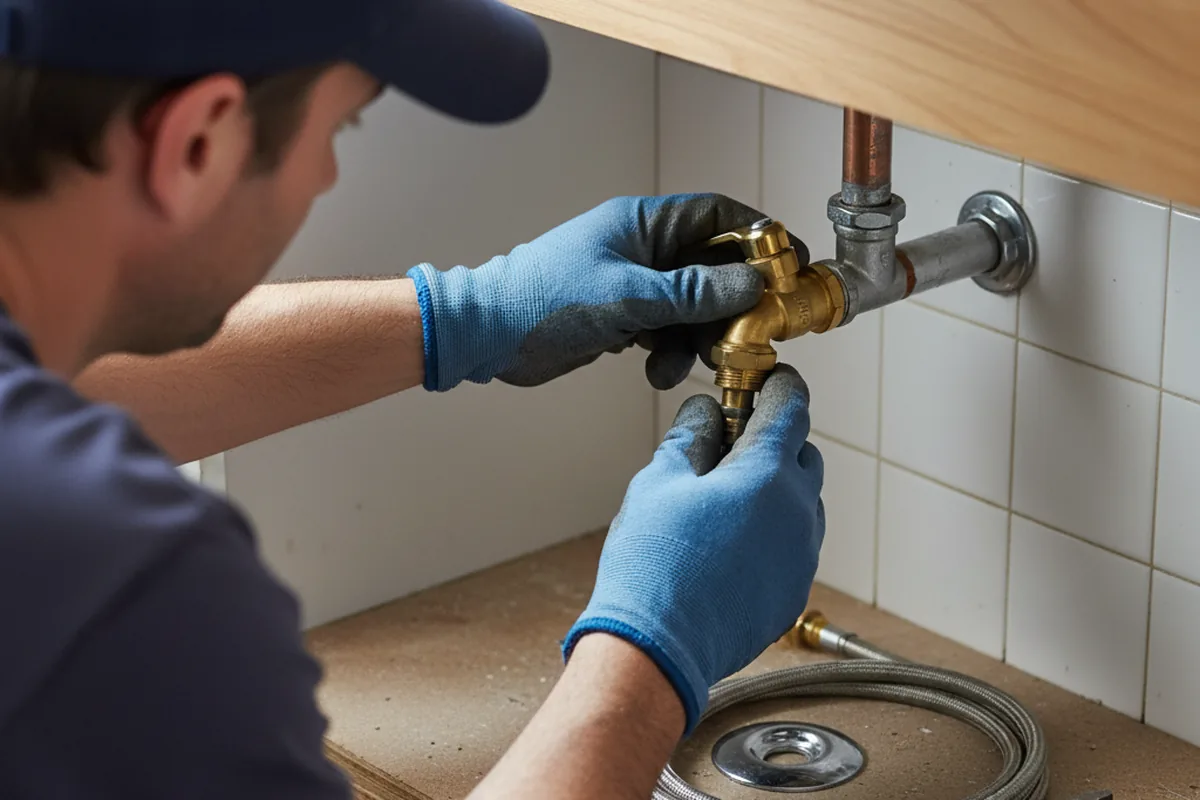 Shutoff valve and fitting work during Emergency Plumbing in Irondale